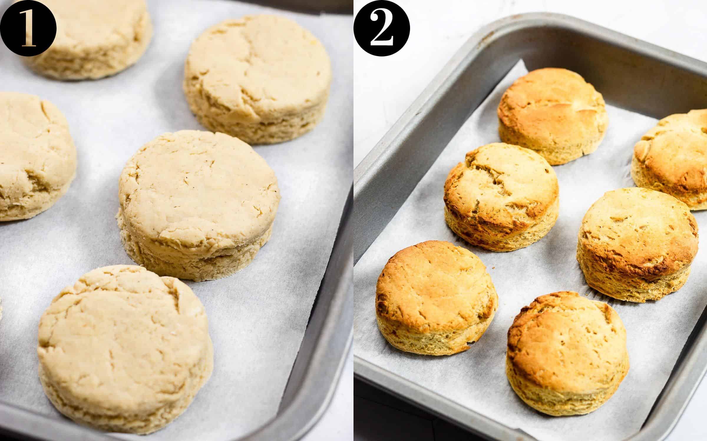 Protein Scones before and after baking.