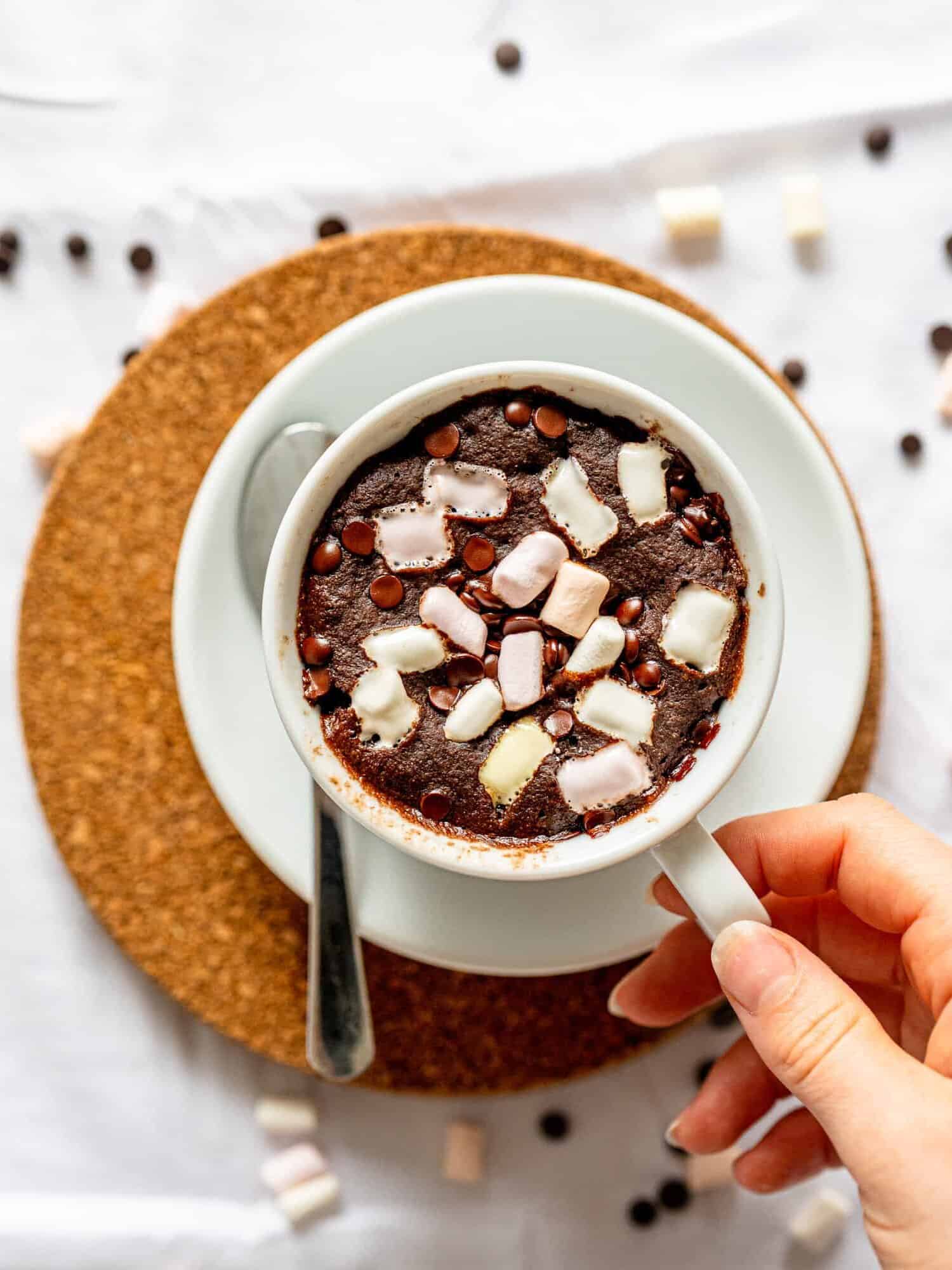 Hot Chocolate Mug Cake Recipe.