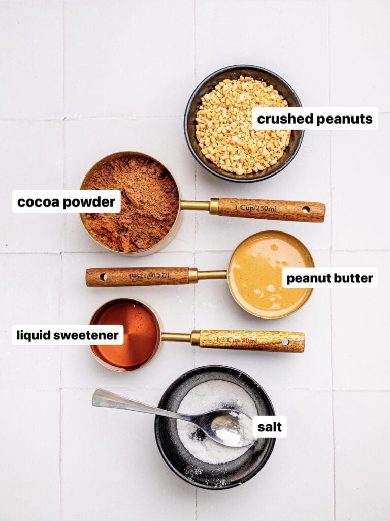 Brownie batter log ingredients.