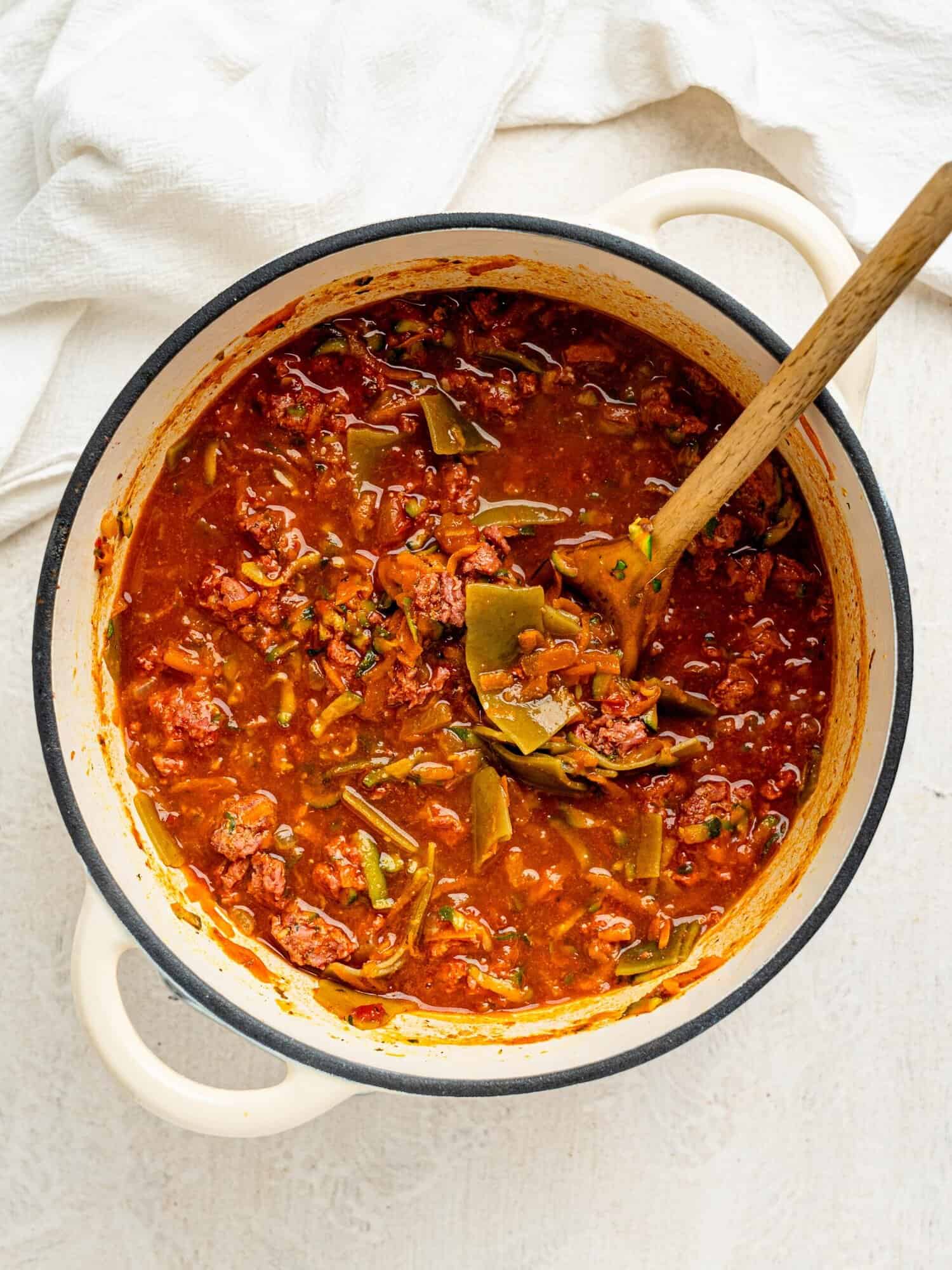 One pot lasagna.