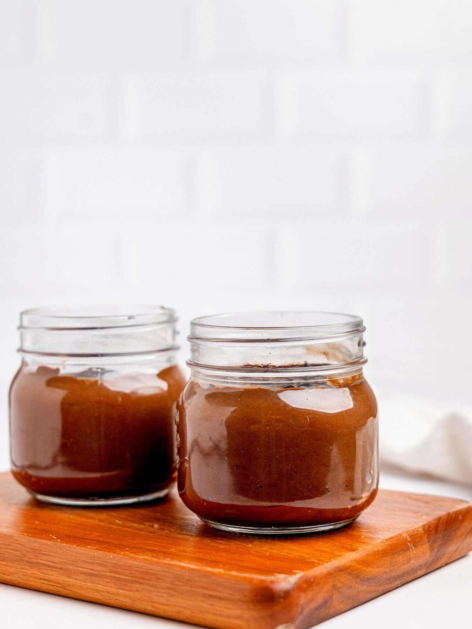 Two jars of mocha mousse.