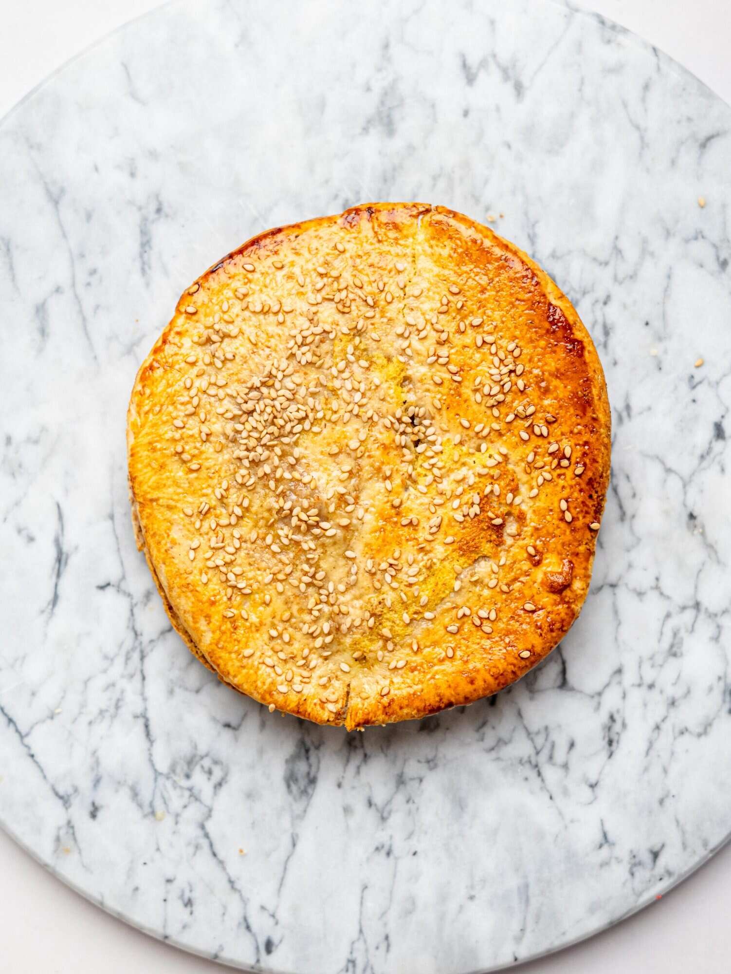 Crispy Pita Burger after being in the airfryer.