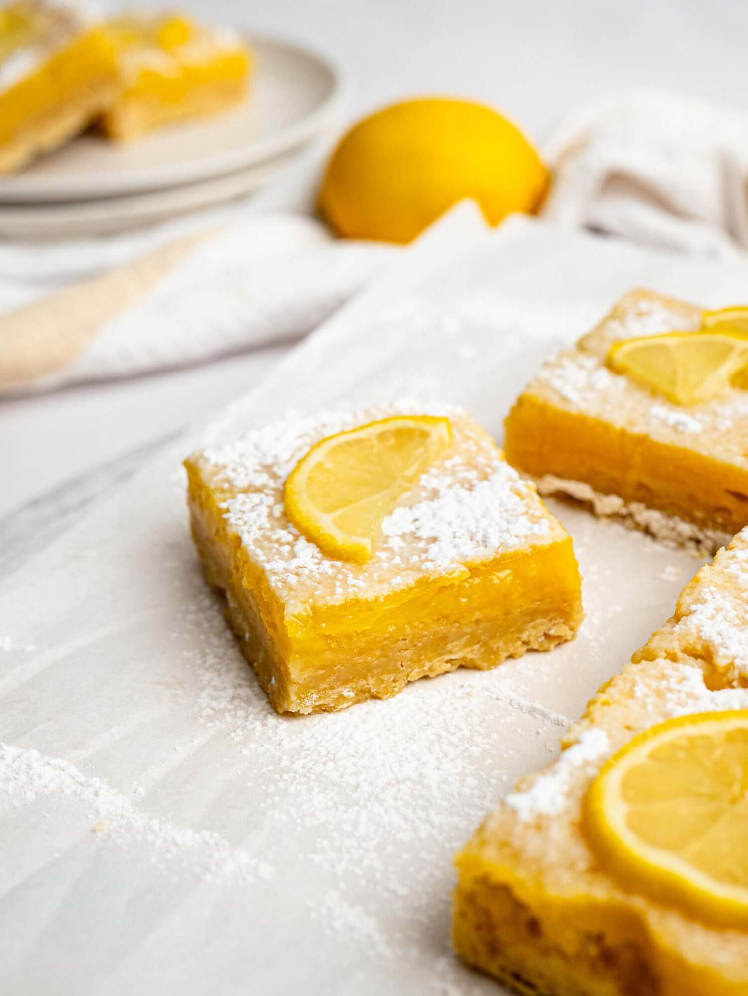 Gluten free lemon bars recipe.